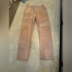 AGoldie size 26 light tan colored cargo jeans